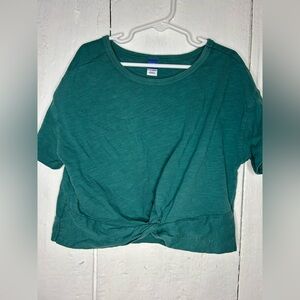 Old Navy Kids's Cropped Teal Short Sleeve Top